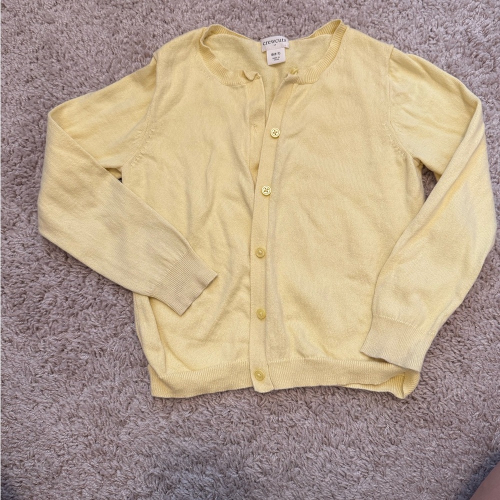Crewcuts Light Yellow Button-Up Sweater